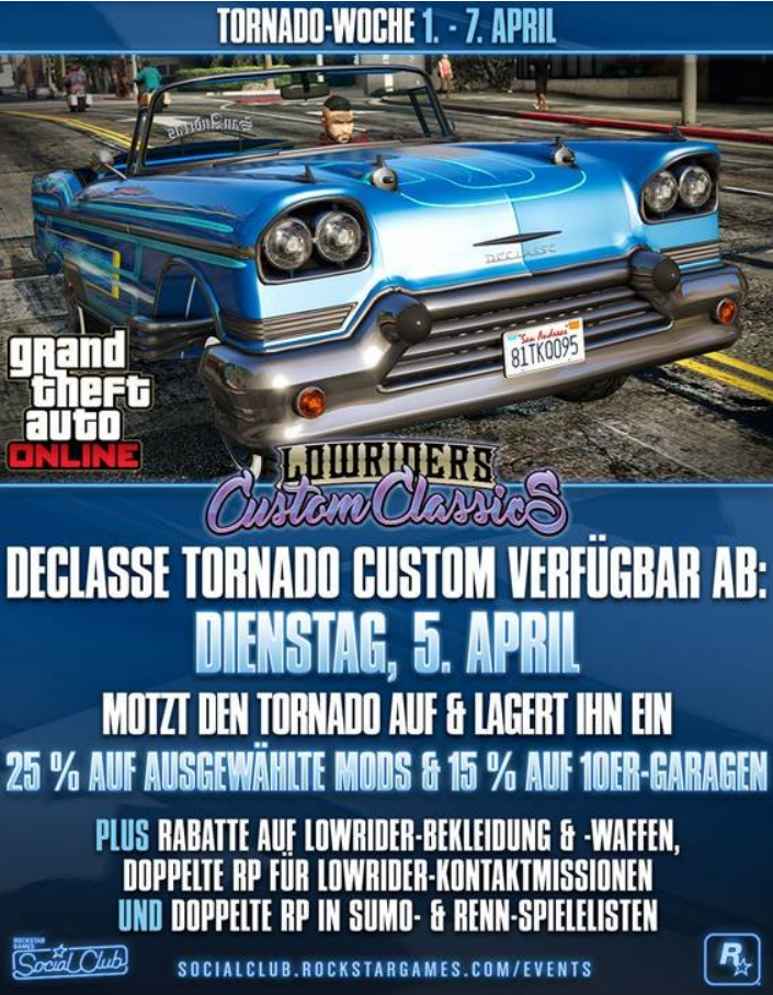 Grand Theft Auto Online – Tornado-Woche gestartet